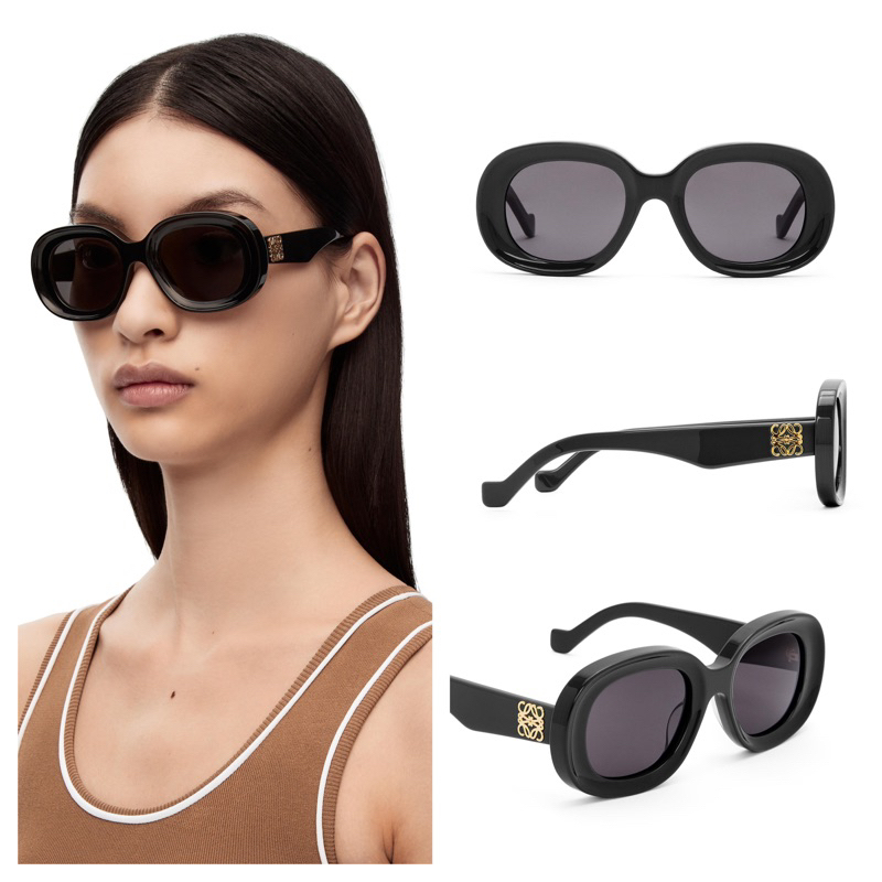 Loewe Oval Sunglasses in acetate LW40103U Shopee Thailand