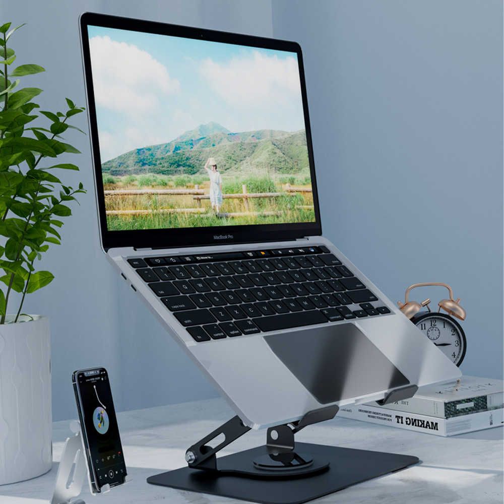 หมุนได้-360-laptop-stand-แท่นวางแล็ปท็อปปรับระดับได้-แท่นวางโน๊ตบุ๊ค-notebook-stand-ที่วางคอมพิวเตอร
