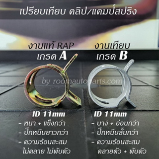 ภาพขนาดย่อของภาพหน้าปกสินค้าแคมป์รัดแบบสปริง 6 - 25 mm. แท้ RAP แบ่งขายต่อชิ้น จากร้าน varinlapas.lee บน Shopee ภาพที่ 1