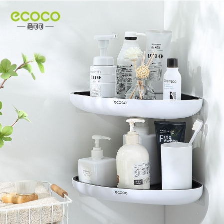 ecoco-ชั้นวางของในห้องน้ำ-ไม่ต้องเจาะ-ชั้นเก็บของ-ขั้นวางสบู่-มีรูระบายน้ำ-ชั้นวางของในห้องครัว