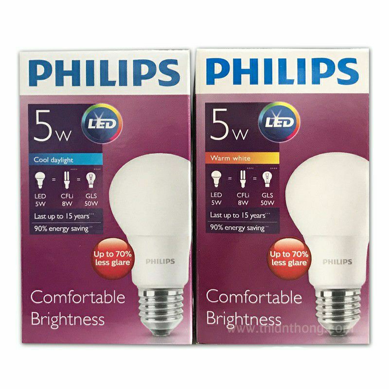 philips-หลอดแอลอีดี-หลอดไฟฟิลิปส์-led-blub-5w-e27-แสงขาว-daylight-hiluman