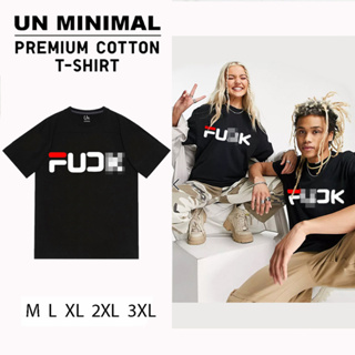 เสื้อยืดลาย FU*K T-shirt Un_minimal แฟชั่นผู้ชาย สไตล์มินิมอล แขนสั้นคอกลม