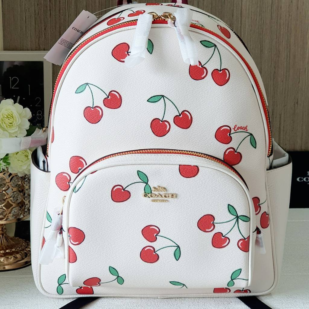 แท้-พร้อมส่ง-เป้กลาง-coach-ce628-court-backpack-with-heart-cherry-print