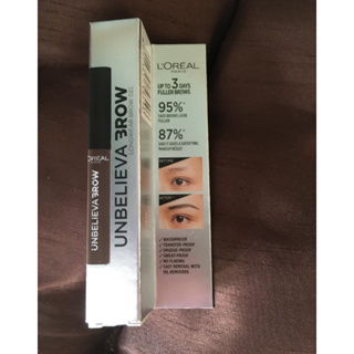 ลอรีอัล อันบีลิฟวา บราว # 113 warm brown LOREAL UNBELIEVA BROW longwear Gel 8ml. 1 pc.