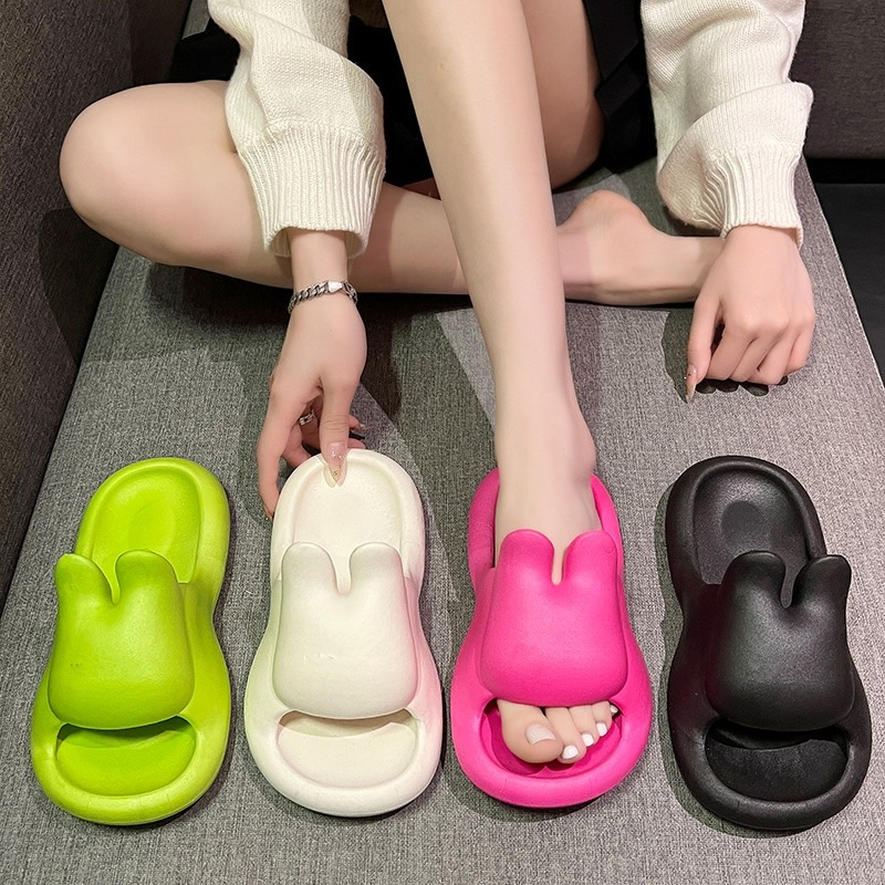 ภาพหน้าปกสินค้ารองเท้าเเตะกระต่าย พื้นนิ่ม แฟชั่นรองเท้าผู้หญิง เสริมส้น ฮิตที่สุด สวยสไตล์เกาหลี X-04 จากร้าน nnt0570ori บน Shopee