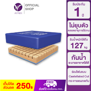 ALLWELL เบาะโฟมป้องกันการเกิดแผลกดทับ เบาะรองนั่ง เบาะรองนั่งกันแผลกดทับ รุ่น Dyna-Tek Superior หนา 10 ซม.