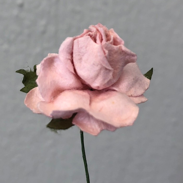 ดอกไม้กระดาษสาดอกไม้กุหลาบขนาดเล็กสีชมพูอ่อน-14-ชิ้น-ดอกไม้ประดิษฐ์สำหรับงานฝีมือและตกแต่ง-พร้อมส่ง-f228
