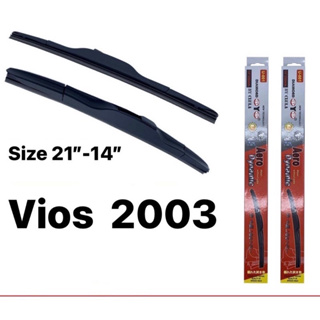 ที่ปัดน้ำฝน ใบปัดน้ำฝน ซิลิโคน ตรงรุ่น Vios2003 ไชค์21”-14” ยี่ห้อVioa กล่องแดง 1คู่