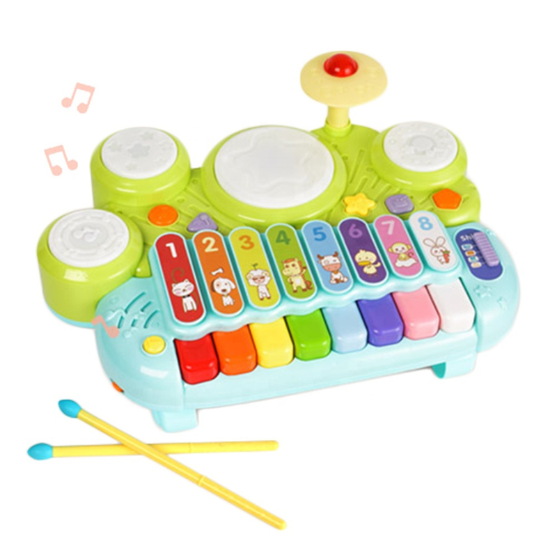 goodway-กลองเปียโน-กลองชุดเปียโน-ไซโลโฟน-พร้อมโหมดดนตรี-เครื่องดนตรีตัวเลข-สัตว์น้อย-5in1-piano-xylophone-drum
