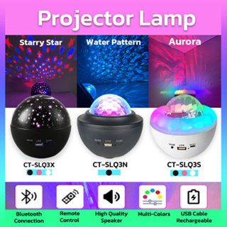 ลำโพงตามจังวะเพลงควบคุมด้วยรีโมท Water Pattern Projector Lamp ลำโพงไฟ LED โปรเจคเตอร์คลื่นน้ำ RGB