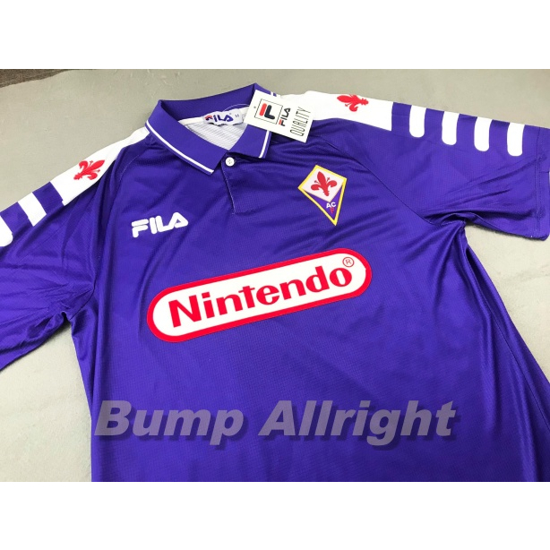 retro-เสื้อฟุตบอลย้อนยุค-vintage-ฟิออเรนติน่า-fiorentina-1999-nintendo-9-batistuta-เสื้อเปล่า