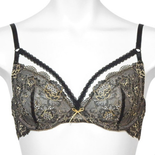 Annebra บราไร้ฟอง ตะขอหลัง มีโครง ผ้าลูกไม้ซีทรู Sheer Lace Bra รุ่น AB1-562 สีดำ, สีฟ้า