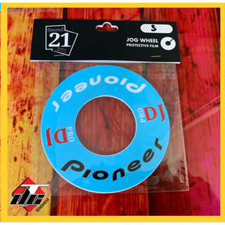 สีฟ้า ลาย pioneer dj Size " S " สติกเกอร์ในSkin jog wheel protective film Pioneer dj DDJ-SB DDJ-SB2 1 ชุดมี 2 ชิ้น