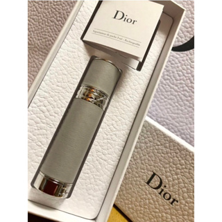 Christian Dior Atomizer Novelty Perfume Case Not for sale Japan New Rare Dior Leather Gray Travel case spray 10 ml.