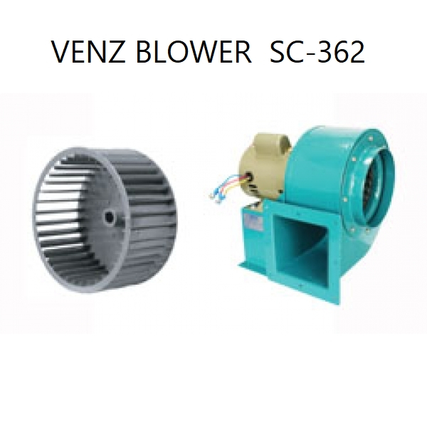 โบลเวอร์-รุ่น-sc-362-venz-blower-ซีร็อคโค่-ซีร็อคโค่โบวเวอร์-1hp-2p-3-สาย-ใบพัด-6-สินค้ารับประกัน-1-ปี