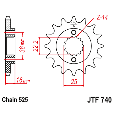 สเตอร์หน้า-jomthai-ducati795-796-15t-chain-525-320sp