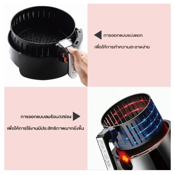 air-fryer-af106-หม้อทอดไร้น้ำมัน-หม้อทอดความจุมาก-แผงจอสัมผัสอัจฉริยะ-เครื่องทำเฟ้รนฟราย-หม้อทอดไม่ใช้น้ำมัน