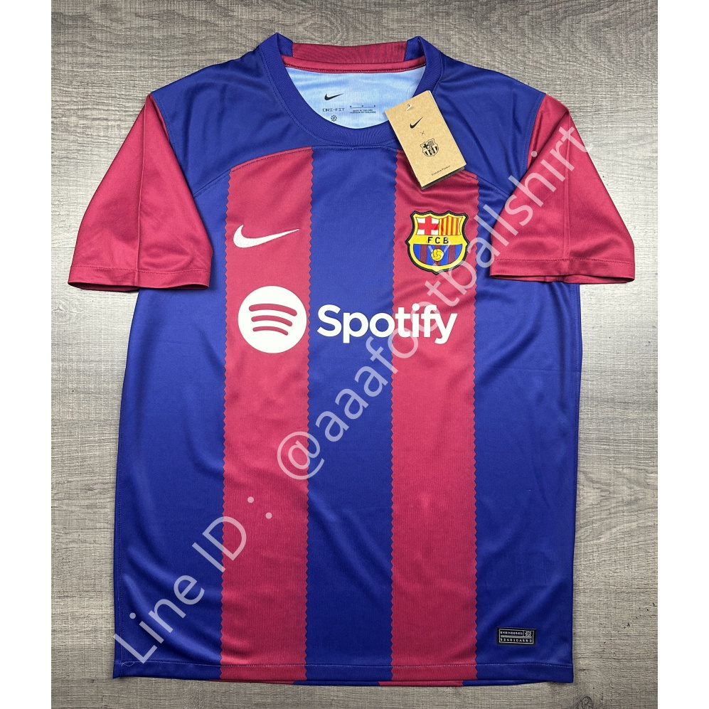 เสื้อฟุตบอล-เกรด-แฟนบอล-barcelona-home-บาเซโลน่า-เหย้า-2023-24