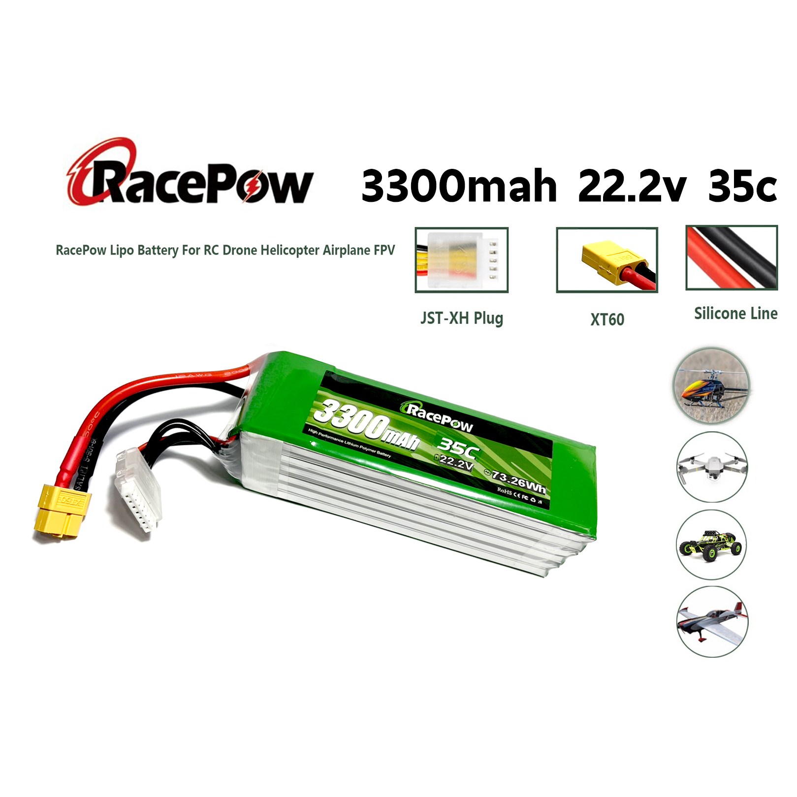 แบตเตอรี่ลิโพ-racepow-3300mah-22-2v-6เซล-35c-แบตลิโพ-lipo