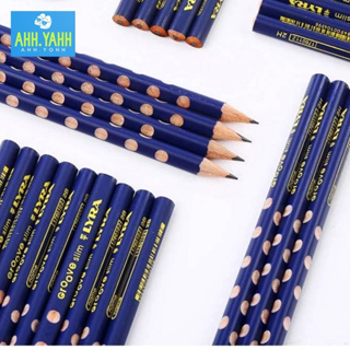 ahhyahhshop (1/2 แท่ง) Lyra Groov Slim ดินสอฝึกเขียนแท่งสามเหลี่ยม ดินสอไม้สามเหลี่ยม ไม้เนื้อดี ดินสอสามเหลี่ยม จับถนัด
