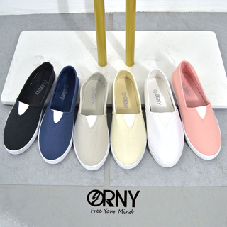 ❣️ OY887 ORNY(ออร์นี่)® รองเท้าผ้าใบ พื้นยาง แบบสวม ❣️