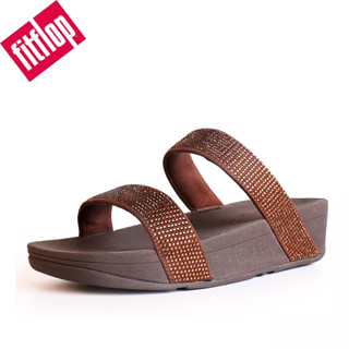 ข้อเสนอพิเศษ! FITFLOPS ฤดูร้อนใหม่รองเท้าแตะกันลื่นของผู้หญิงลากคำเดียวรองเท้าแตะชายหาด rhinestone สวมใส่แฟชั่น