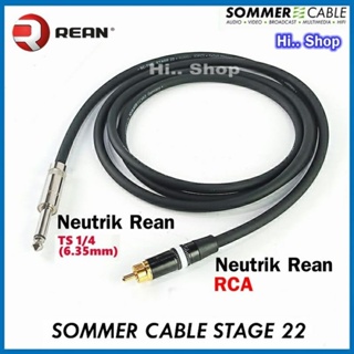 Sommer Stage22 by Germany สายสัญญาณเสียง TS 6.35mm to RCA หัวTS Neutrik Rean