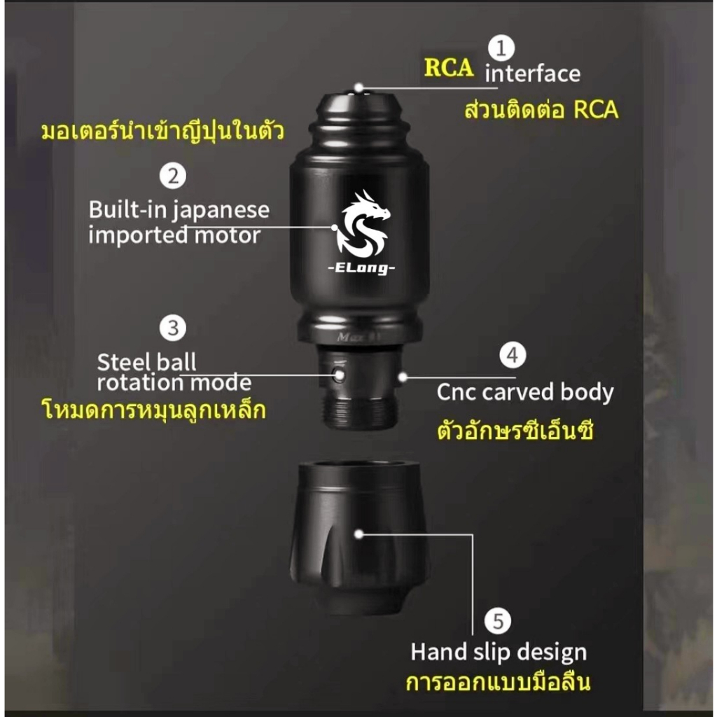 มอเตอร์ญี่ปุ่น-เครื่องสักไร้สาย-ไร้สายเครื่องสักครบชุดหมึกสักเข็มสัก