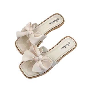 โปรโมชั่น : แฟชั่นใหม่ รองเท้าแตะน่ารัก แต่งโบว์สวยงาม พื้นกันลื่น ใส่สบาย