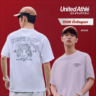 United Athle®  เสื้อยืดผู้ชาย  เสื้อยืดคอกลมแขนสั้น 1997 Tiger Head เสื้อยืดผ้าฝ้ายคู่รัก- สีขาว รุ่น #5508