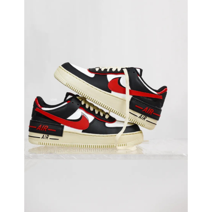 nike-air-force-1-low-shadow-black-and-red-ของแท้100