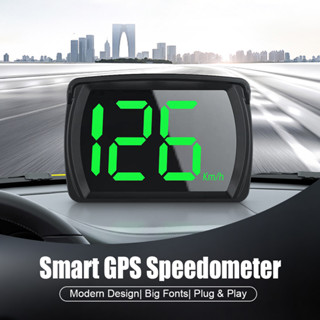 🚚รถสากล GPS HUD 5V USB Display Plug Speedometer Digital และเล่นอุปกรณ์เสริมรถแบบอักษรขนาดใหญ่ KMH/MPH สำหรับรถยนต์ทุกคัน