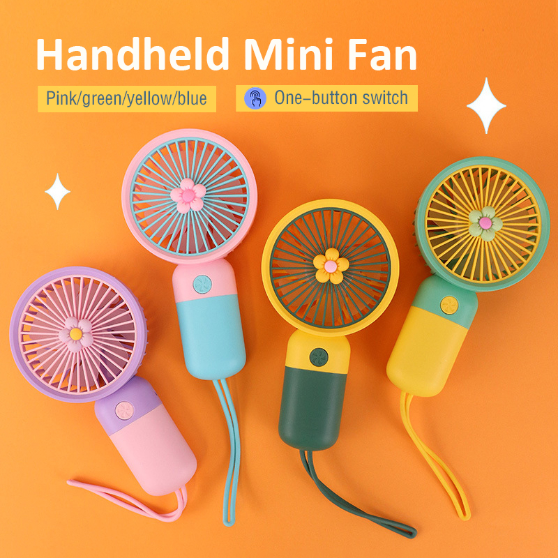 พัดลม พกพา พัดลมมือถือ mini usb Fan พัดลมตั้งโต๊ะ สีสันสดใส น้ำหนักเบา