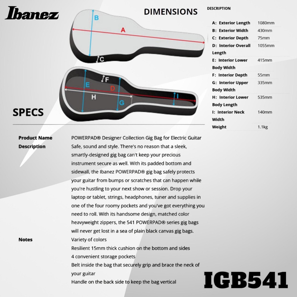 กระเป๋ากีต้าร์ไฟฟ้า-ibanez-รุ่น-igb541