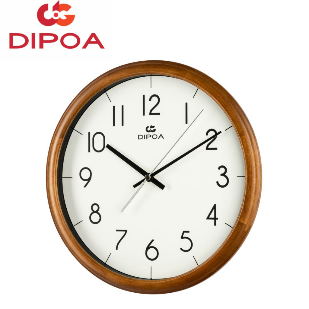 dipoa-new-arrival-นาฬิกาแขวนผนังไม้-รุ่น-wn121lb-wn121db-สีน้ำตาลอ่อน-สีน้ำตาลเข้ม-ขนาด-33ซม-x-33ซม-x-หนา-5-5ซม