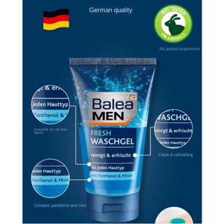 Balea Mens Facial Cleansing Milk from Germany Cleanses Fine Pores, Refreshes and Controls Oil