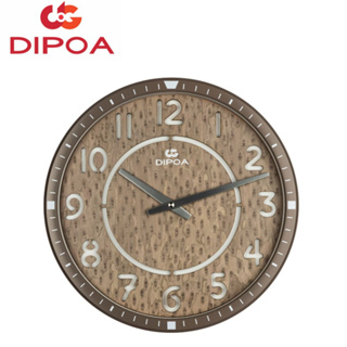 DIPOA New Arrival นาฬิกาแขวนพลาสติก รุ่น WN202GY สีเทา ขนาด : 35ซม. x 35ซม. x หนา 4ซม. Wall Clock