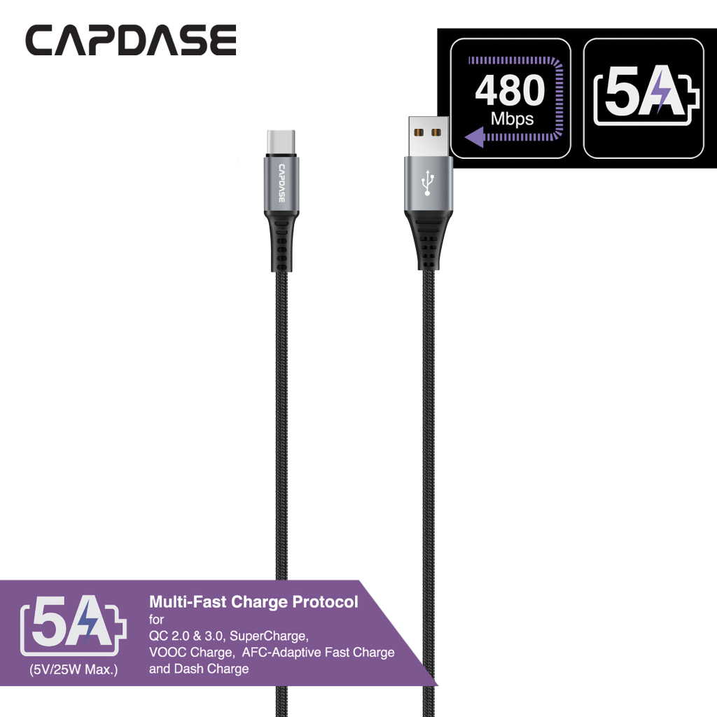 capdase-metallic-cam2-5a-usb-c-to-usb-a-sync-and-charge-cable-1-5m-5a