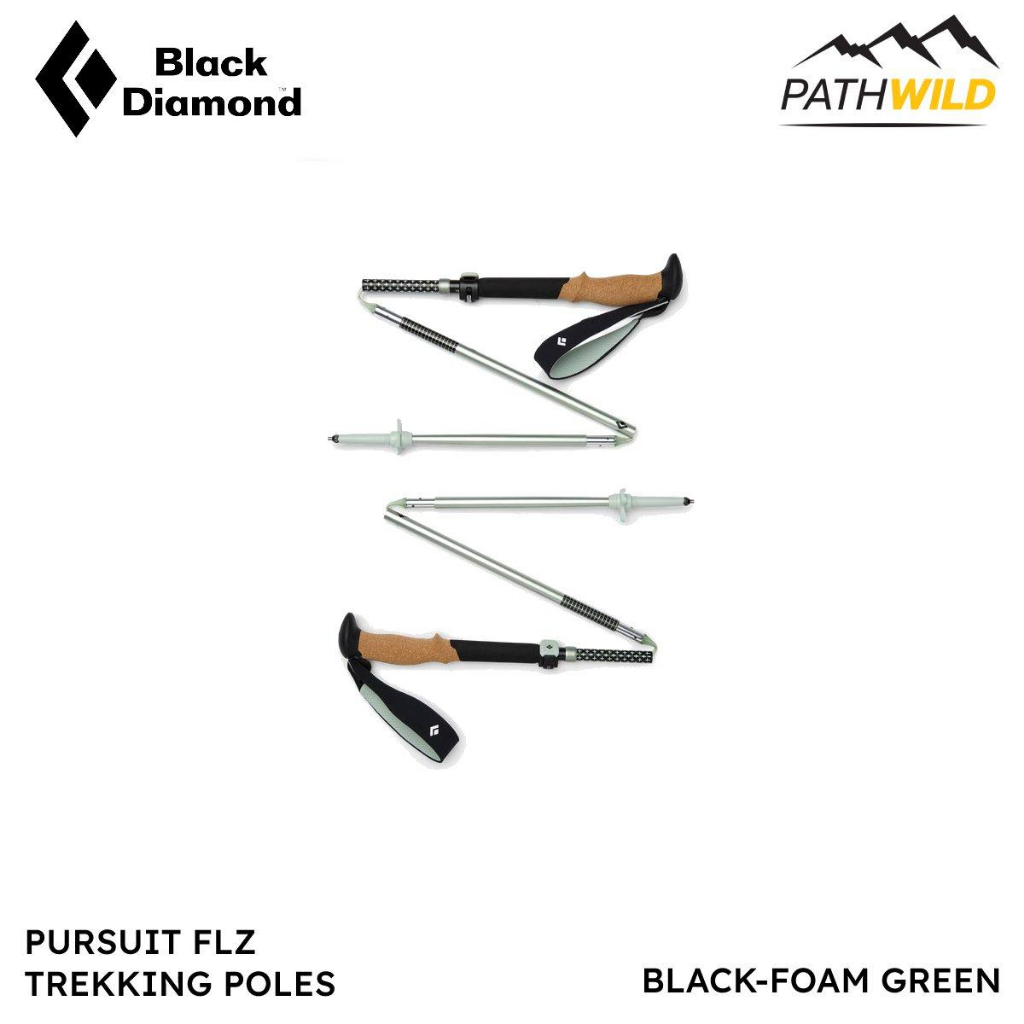 BLACK DIAMOND PURSUIT FLZ TREKKING POLES ไม้เท้าเดินป่า แบบพับได้ ท่อน  มีความยืดหยุ่นในการใช้งาน ปรับเลื่อนความยาวได้