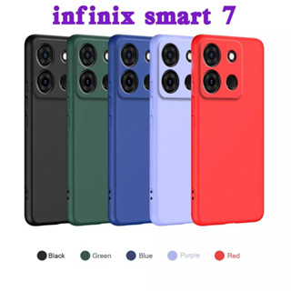Infinix smart7(พร้อมส่งในไทย)เคสTPU​นิ่ม​สีพาสเทลแบบคลุมกล้องinfinix Smart 7 HD/smart 7/Tecno spark Go 2023ตรงรุ่น
