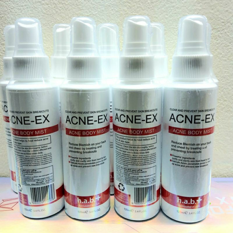 [พร้อมส่ง] ACNE-EX - Body Spray สเปรย์รักษาสิว 120 ml. ของแท้ฉลากไทย ...