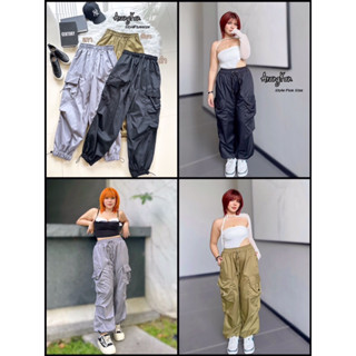 🌷 Bigsize 🌷 New cargo pants👟 กางเกงทรงคาร์โก้ สาวอวบอ้วน เอว 34-44"