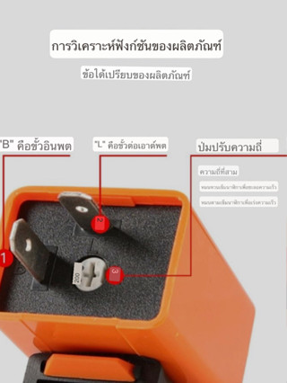 รีเรย์ไฟเลี้ยวแต่ง 12V Flasher ปรับเร็ว ปรับช้าได้-Motorcycle