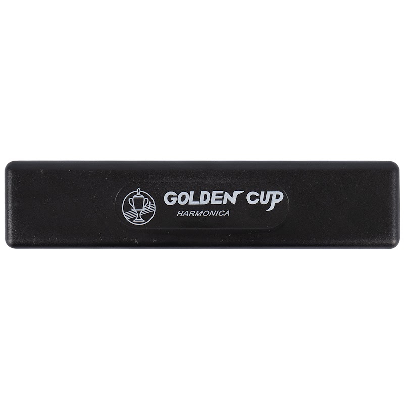 golden-cup-ฮาร์โมนิก้า-24-ช่อง-แบบ-2-แถว-คีย์-c-สีน้ำเงิน-สีเงิน-เมาท์ออแกน-24-double-holes-harmonica-ฟรี-กล่องใส่