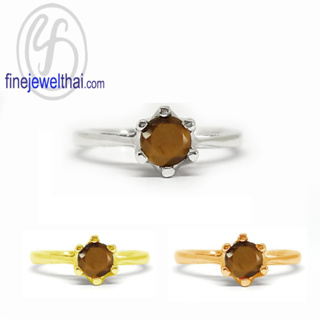 Finejewelthai-แหวนไทเกอร์อาย-แหวนเงิน-แหวนพลอยแท้-แหวนประจำเดือนเกิด-R1130te