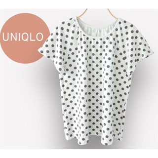 UNIQLO KIDS x cotton x polka dot เทา อก 36 ยาว 23 Code : 834(6)