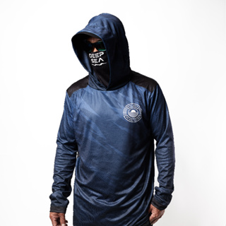 Navy Wave Hoodie by Deep Sea Attire