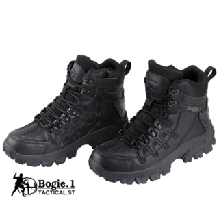 รองเท้าเดินป่า หุ้มข้อ สีดำ แบรนด์ Bogie1 (Hiking Shoes)