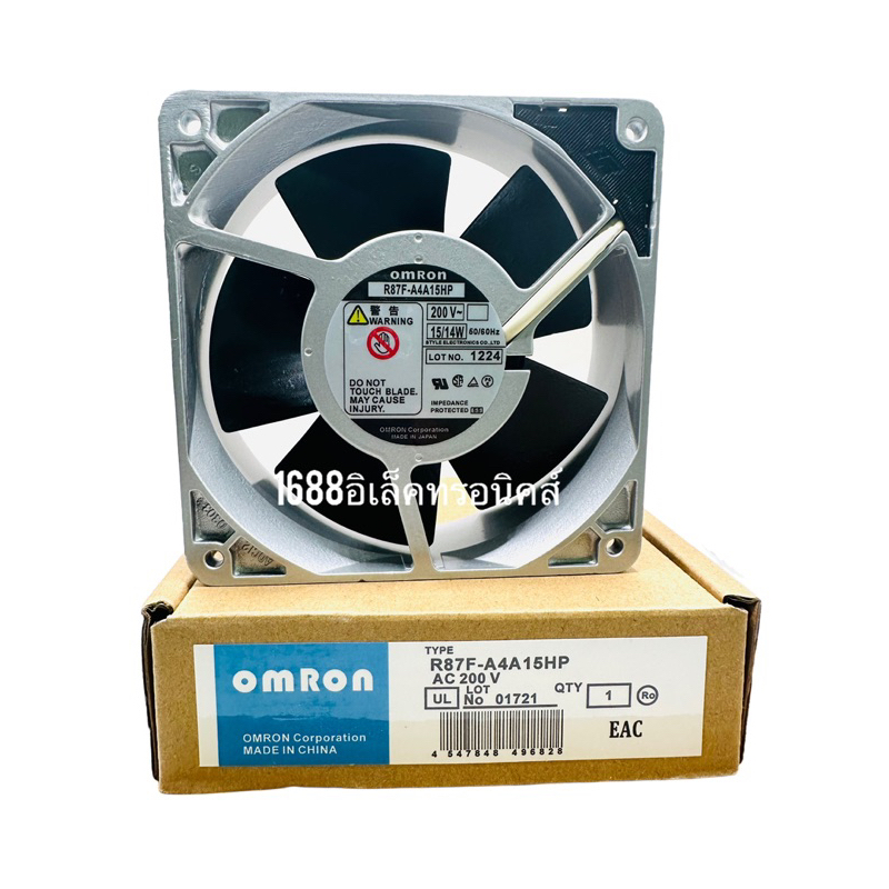 พัดลม-omron-r87f-a4a15hp-ac200v-ขนาด-120-120-38มม-ของใหม่พร้อมส่ง