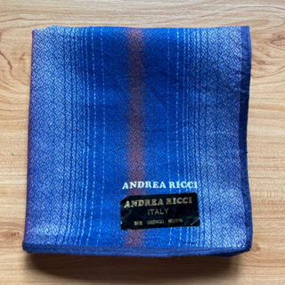 ผ้าเช็ดหน้าวินเทจผู้ชาย ANDREA RICCI แบรนด์เนมแท้ 💯%